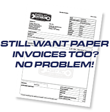 Still want paper invoices? We offer those as well.